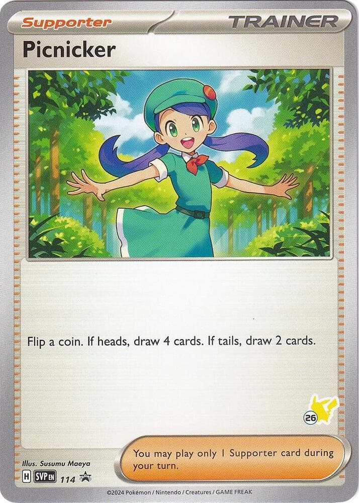 Picnicker - Pikachu 26 — Battle Academy 2024 114 Pokémon card