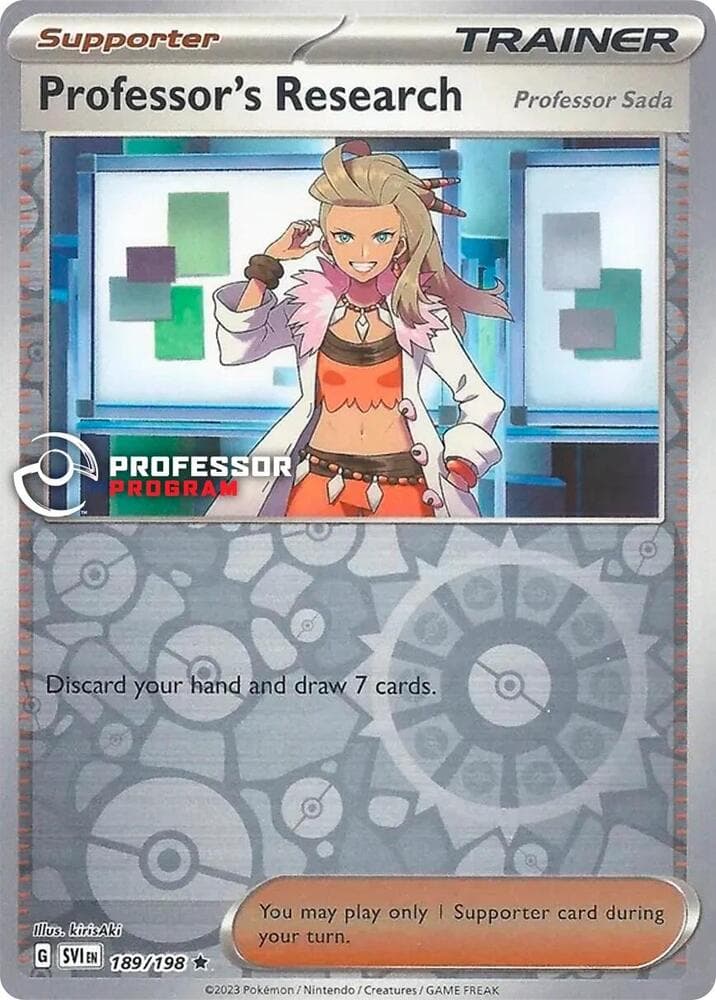 Professor's Research [Professor Sada] — Professor Program Promos 189 Pokémon card