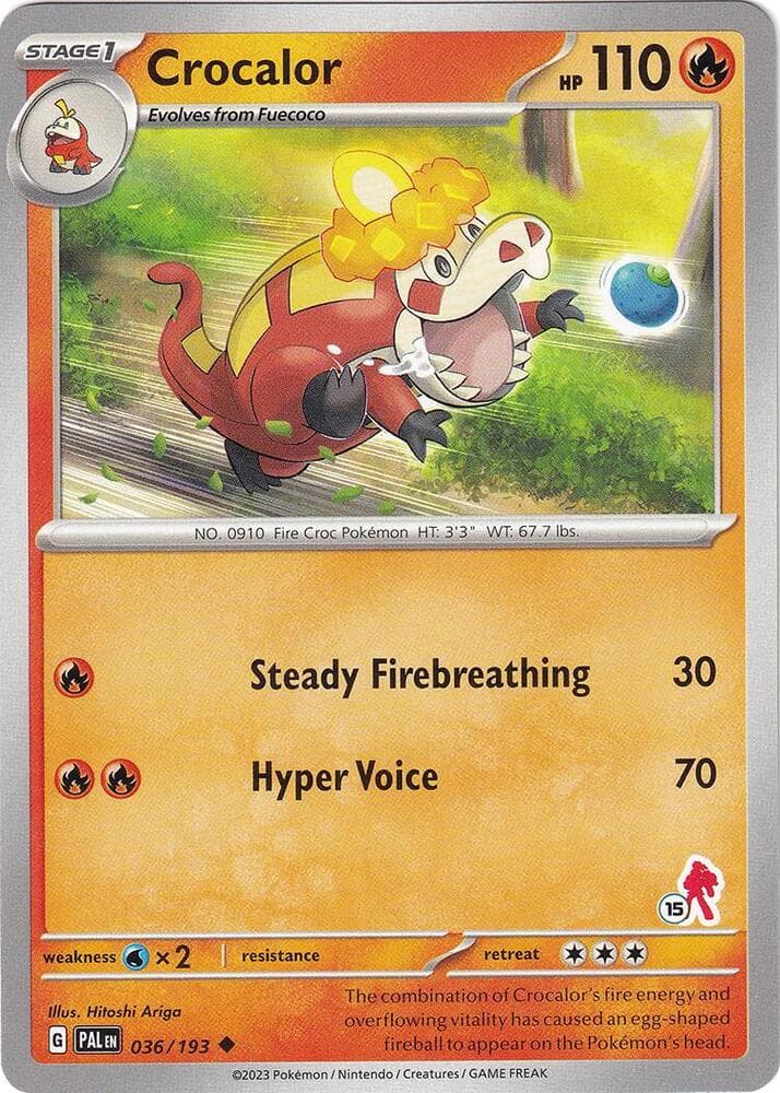 Crocalor - Armarouge 15 — Battle Academy 2024 36 Pokémon card