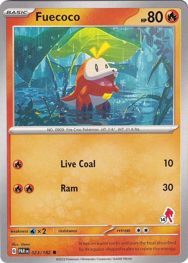 Fuecoco - Armarouge 14 — Battle Academy 2024 23 Pokémon card