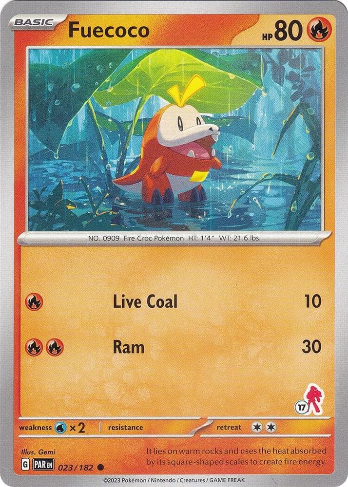 Fuecoco - Armarouge 17 — Battle Academy 2024 23 Pokémon card