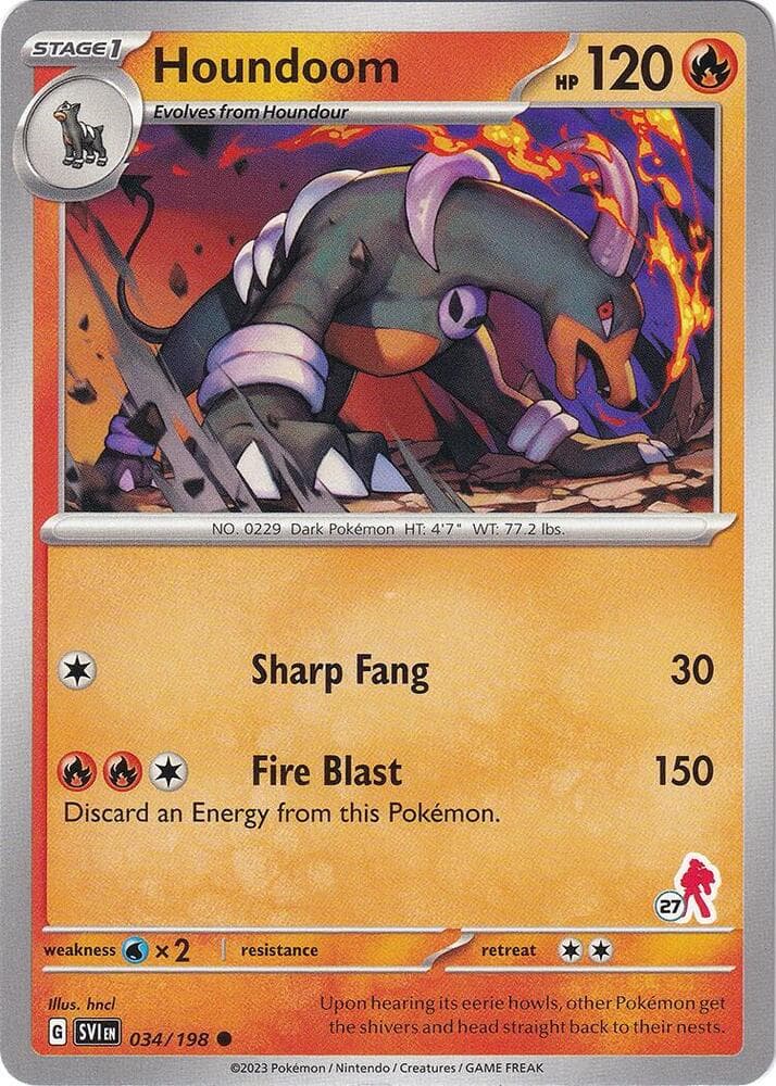 Houndoom - Armarouge 27 — Battle Academy 2024 34 Pokémon card