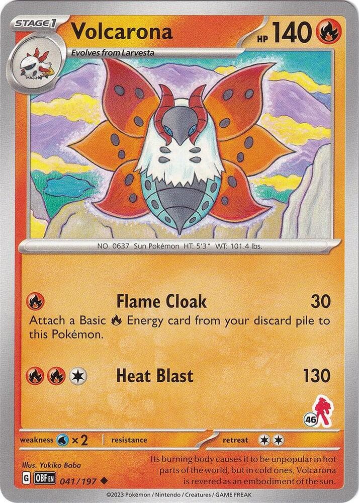 Volcarona - Armarouge 46 — Battle Academy 2024 41 Pokémon card