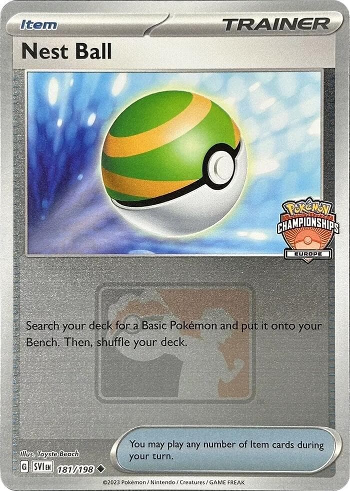 Nest Ball - 181/198 (Europe Championships) — League & Championship Cards 181 Pokémon card