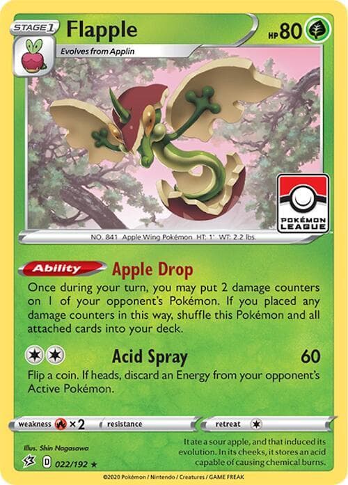 Flapple - 022/192 (League Promo) — League & Championship Cards 22 Pokémon card