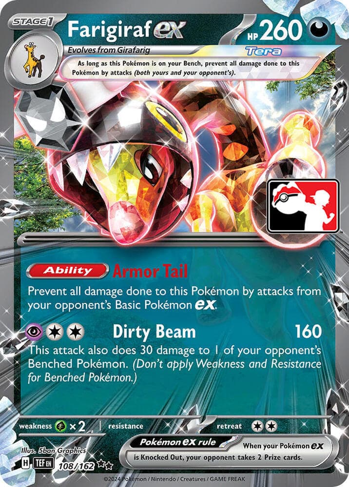 Farigiraf ex — Prize Pack Series Cards 108 Pokémon card