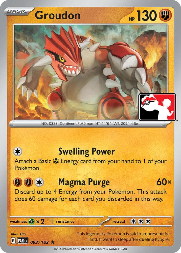 Groudon — Prize Pack Series Cards 93 Pokémon card