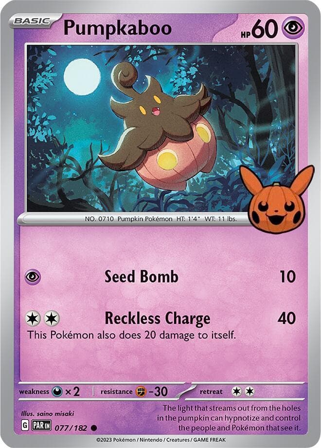 Pumpkaboo — Trick or Trade BOOster Bundle 2024 77 Pokémon card