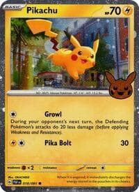 Pikachu - 018/091 (Cosmos Holo) — Trick or Trade BOOster Bundle 2024 18