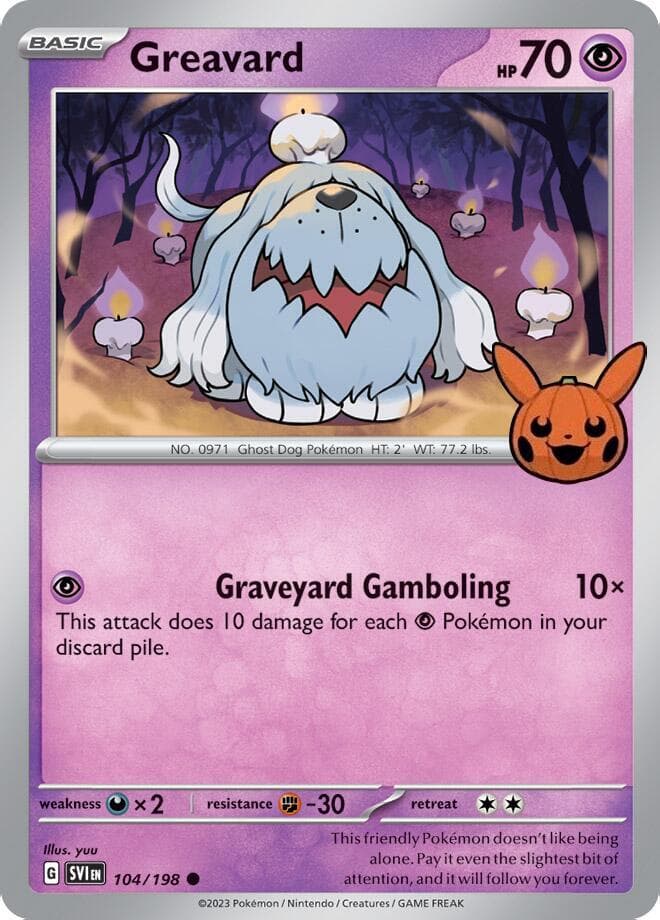 Greavard — Trick or Trade BOOster Bundle 2024 42 Pokémon card