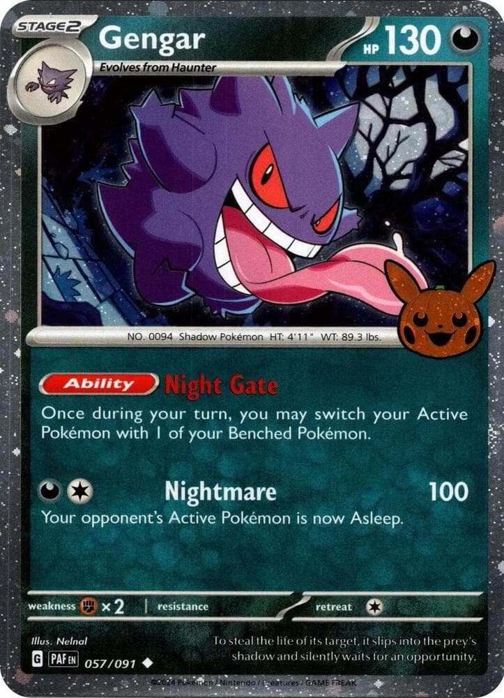 Gengar (Cosmos Holo) — Trick or Trade BOOster Bundle 2024 57 Pokémon card