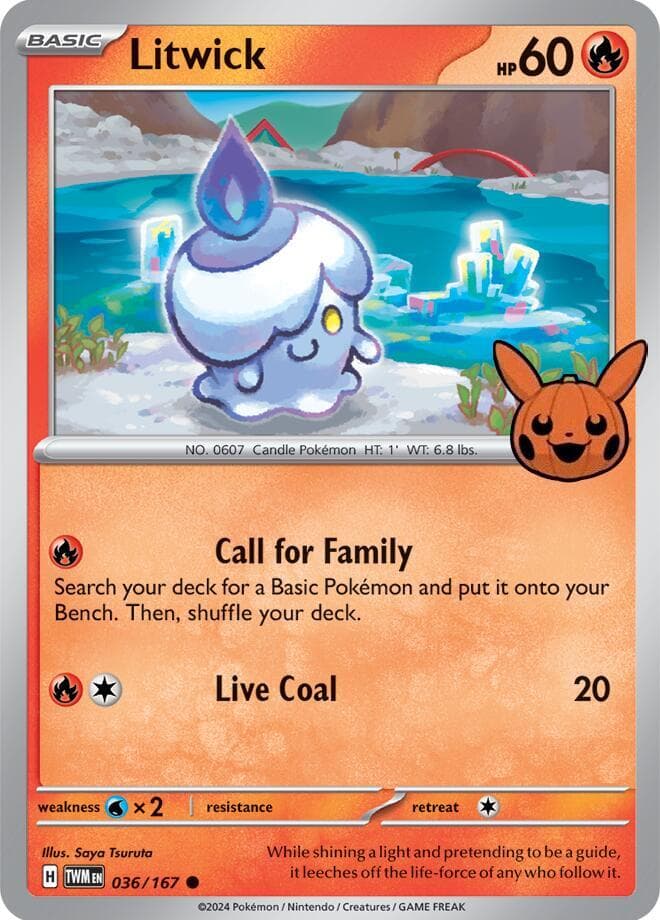 Litwick — Trick or Trade BOOster Bundle 2024 36 Pokémon card