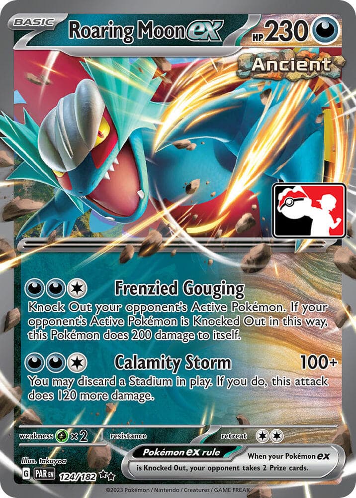 Roaring Moon ex — Prize Pack Series Cards 124 Pokémon card