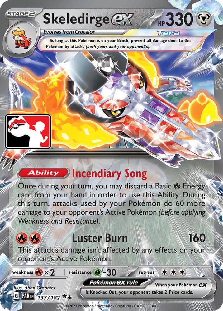 Skeledirge ex - 137 — Prize Pack Series Cards 137 Pokémon card