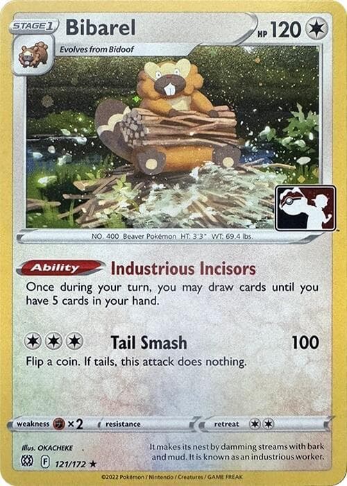 Bibarel - 121/172 (Cosmos Holo) — Prize Pack Series Cards 121 Pokémon card
