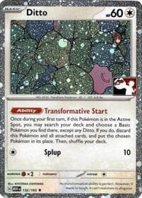 Ditto - 132/165 (Cosmos Holo) — Prize Pack Series Cards 132 Pokémon card