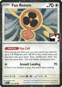 Fan Rotom - 118/142 (Cosmos Holo) — Prize Pack Series Cards 118