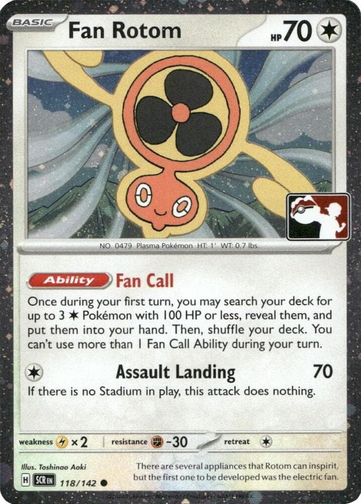 Fan Rotom - 118/142 (Cosmos Holo) — Prize Pack Series Cards 118 Pokémon card