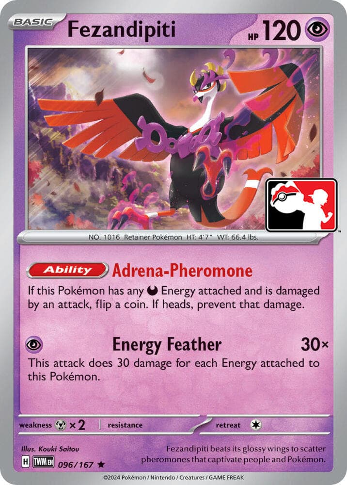Fezandipiti — Prize Pack Series Cards 96 Pokémon card