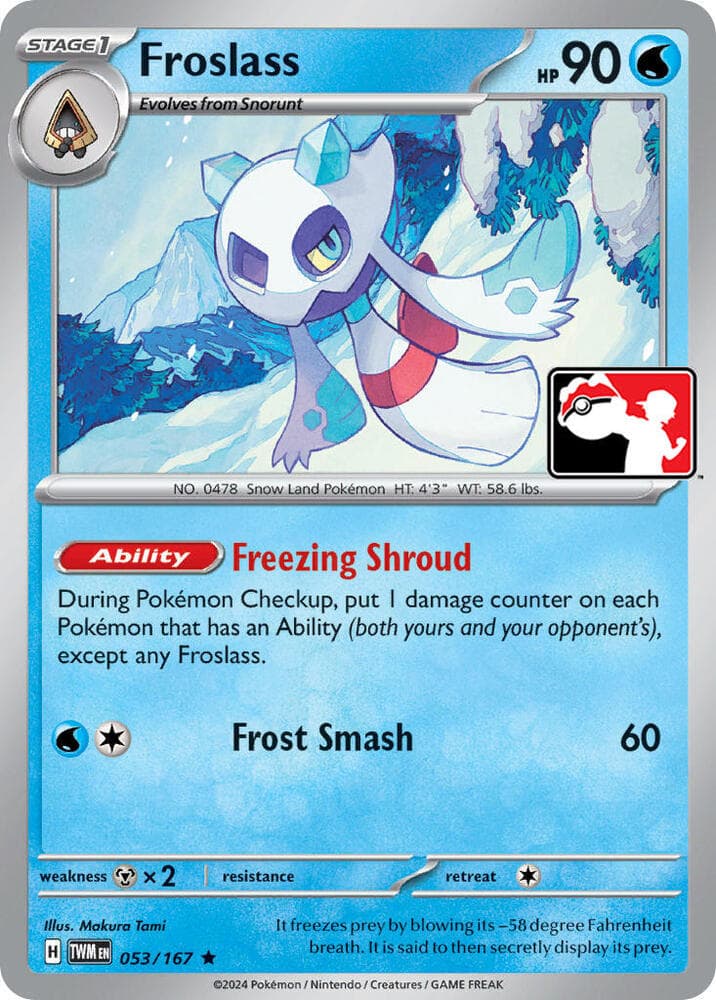 Froslass — Prize Pack Series Cards 53 Pokémon card