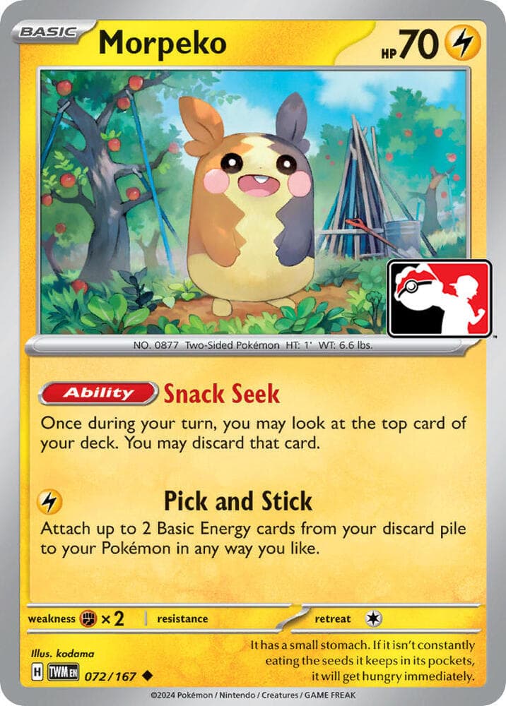 Morpeko - 072-167 — Prize Pack Series Cards 72 Pokémon card