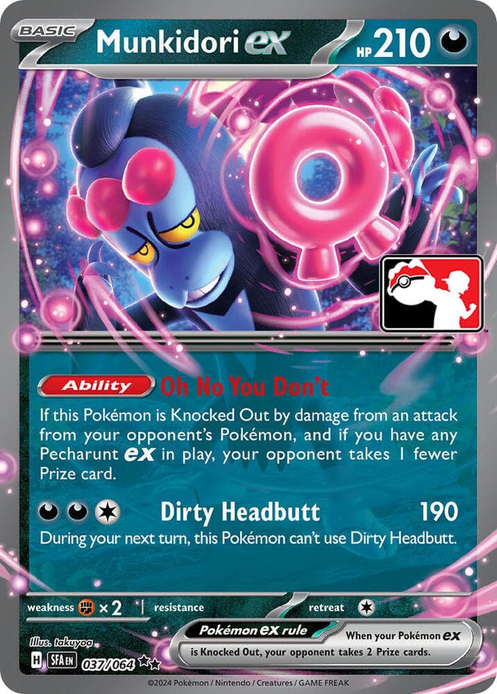 Munkidori ex — Prize Pack Series Cards 37 Pokémon card