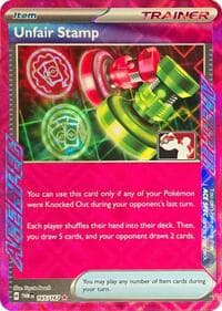 Unfair Stamp — Prize Pack Series Cards 165 Pokémon card