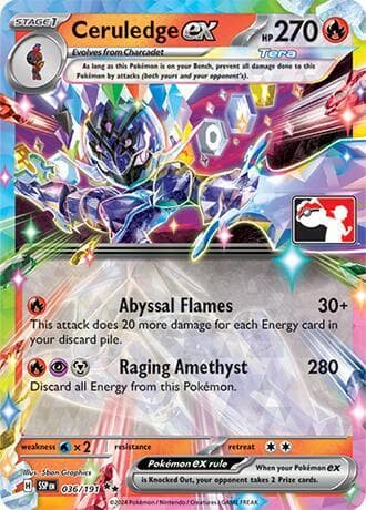 Ceruledge ex — Prize Pack Series Cards 36 Pokémon card