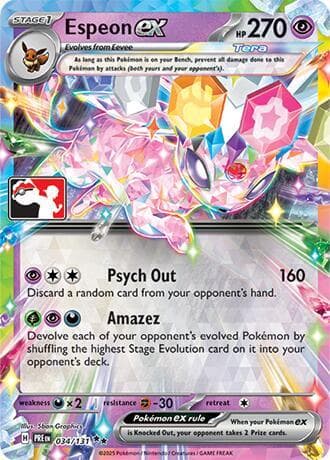 Espeon ex — Prize Pack Series Cards 34 Pokémon card