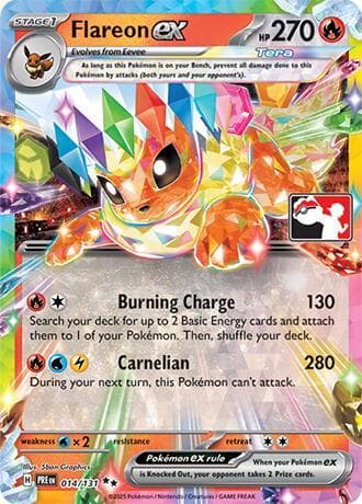 Flareon ex — Prize Pack Series Cards 14 Pokémon card