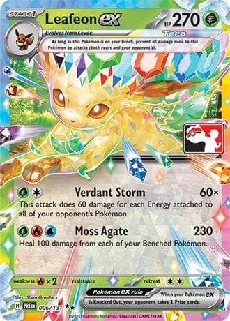 Leafeon ex — Prize Pack Series Cards 6 Pokémon card