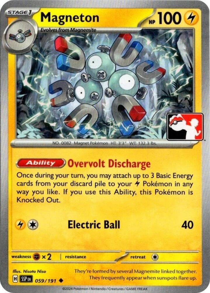 Magneton — Prize Pack Series Cards 59 Pokémon card