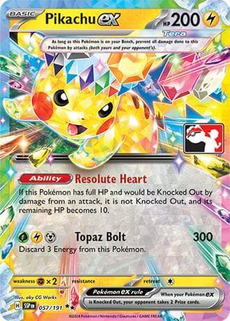 Pikachu ex — Prize Pack Series Cards 57 Pokémon card