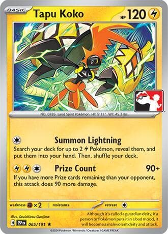 Tapu Koko — Prize Pack Series Cards 65 Pokémon card