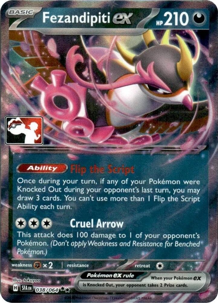 Fezandipiti ex - 038/064 (Series 7) — Prize Pack Series Cards 38 Pokémon card