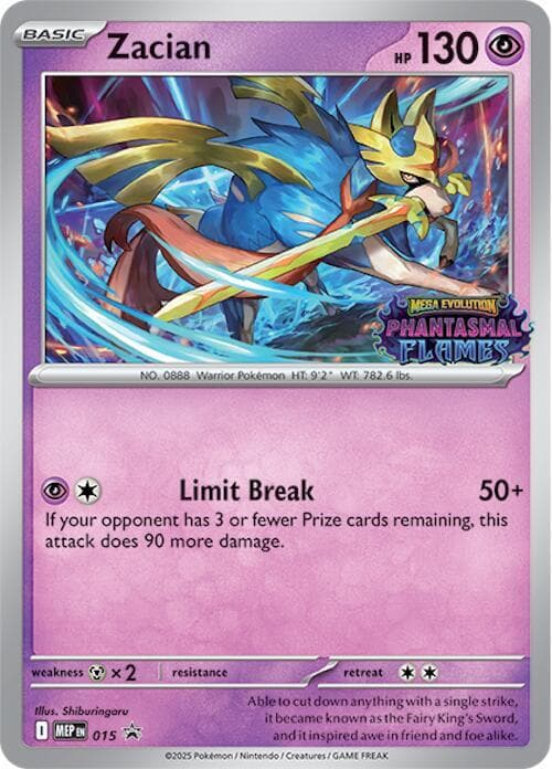Zacian - 015 — Mega Evolution Promo 15 Pokémon card