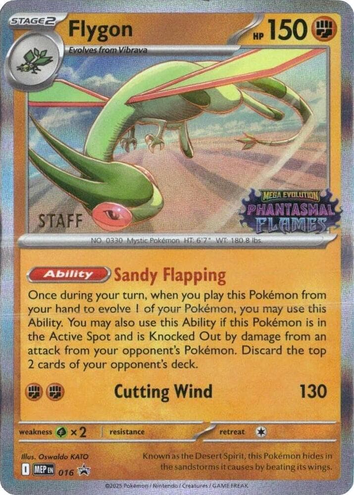 Flygon - 016 [Staff] — Mega Evolution Promo 16 Pokémon card
