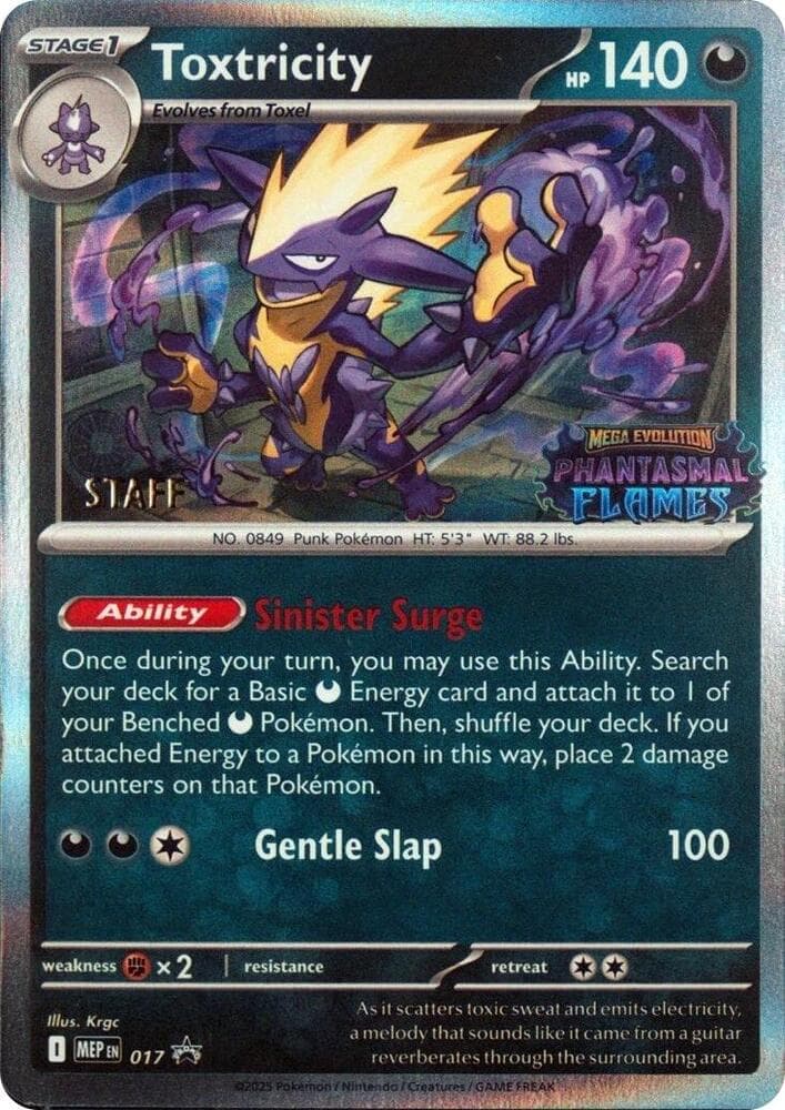 Toxtricity - 017 [Staff] — Mega Evolution Promo 17 Pokémon card