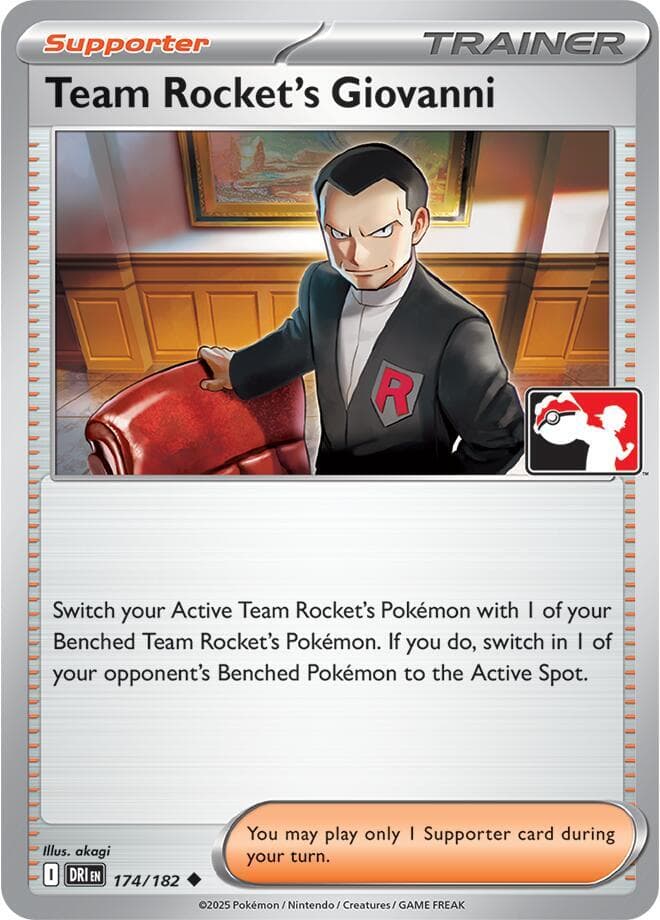 Team Rocket's Giovanni — Prize Pack Series Cards 174 Pokémon card