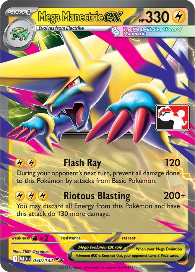 Mega Manectric ex — Prize Pack Series Cards 50 Pokémon card