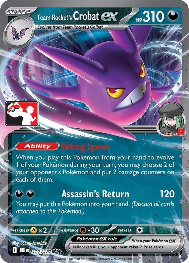 Team Rocket's Crobat ex — Prize Pack Series Cards 122 Pokémon card