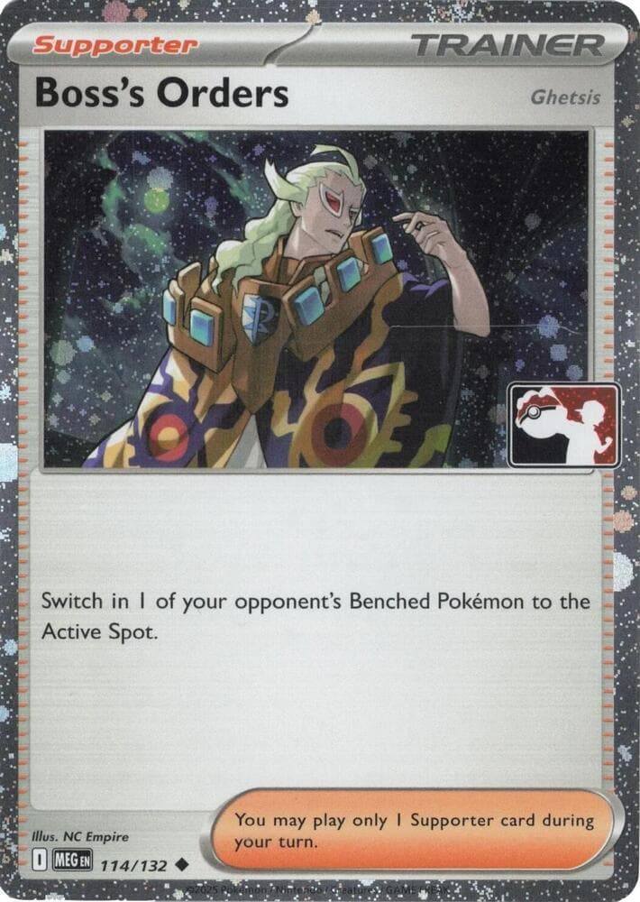 Boss's Orders [Ghetsis] - 114/132 (Cosmos Holo) — Prize Pack Series Cards 114 Pokémon card