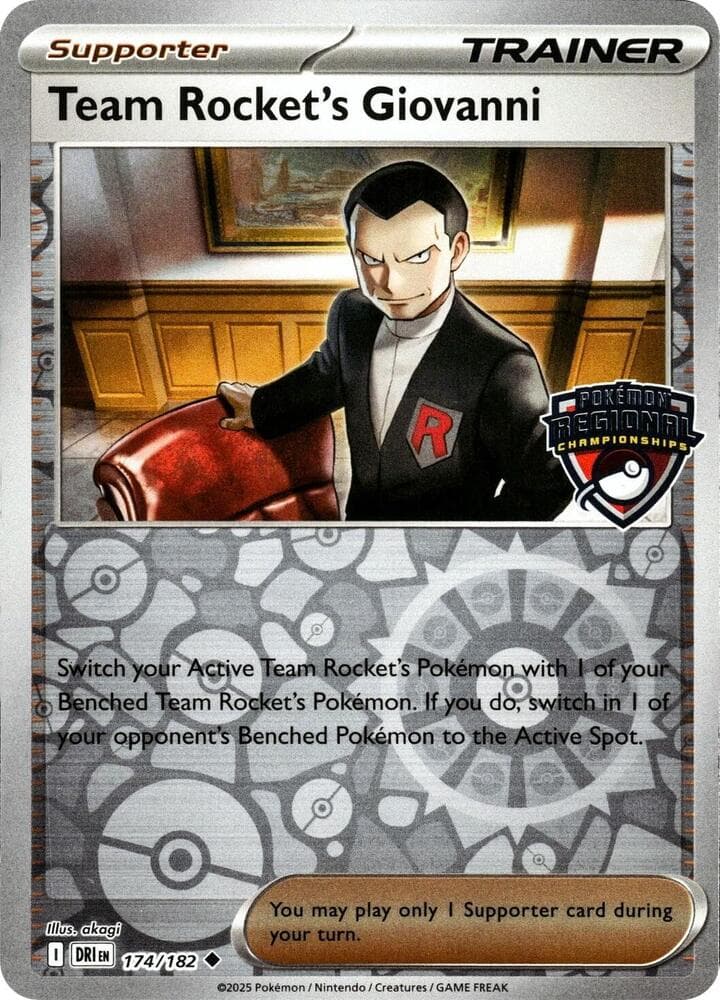 Team Rocket's Giovanni (Regional Championships) — League & Championship Cards 174 Pokémon card