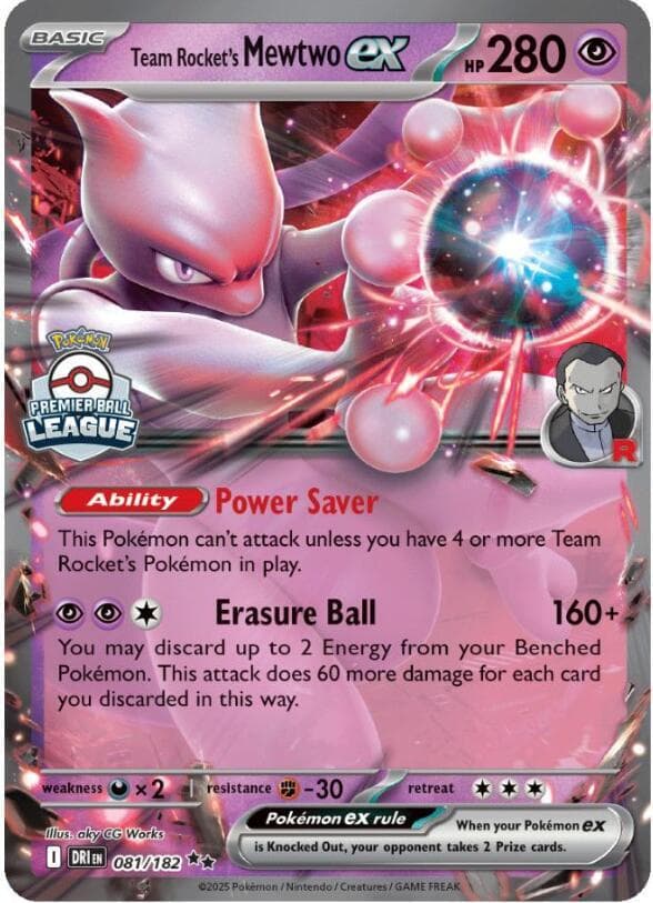 Team Rocket's Mewtwo ex — League & Championship Cards 81 Pokémon card