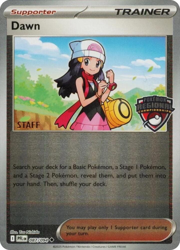 Dawn (Regional Championship) [Staff] — League & Championship Cards 87 Pokémon card