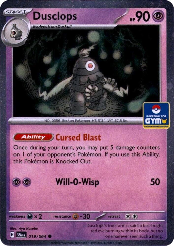 Dusclops - 019/064 (GYM) — Southeast Asia Exclusives 19 Pokémon card