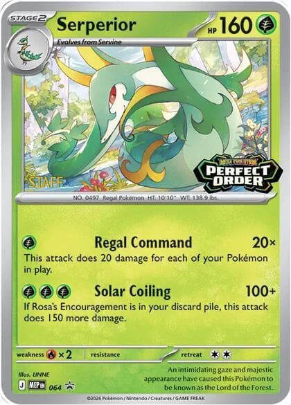 Serperior - 064 [Staff] — Mega Evolution Promo 64 Pokémon card