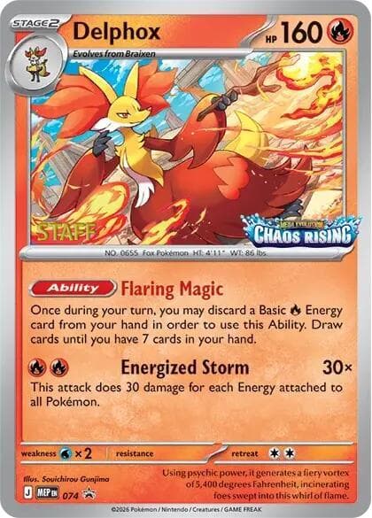 Delphox - 074 [Staff] — Mega Evolution Promo 74 Pokémon card