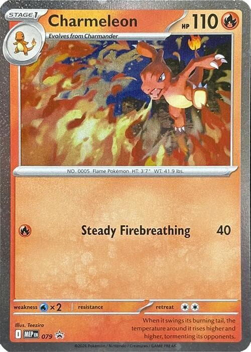 Charmeleon - 079 (Cosmos Holo) — Mega Evolution Promo 79 Pokémon card