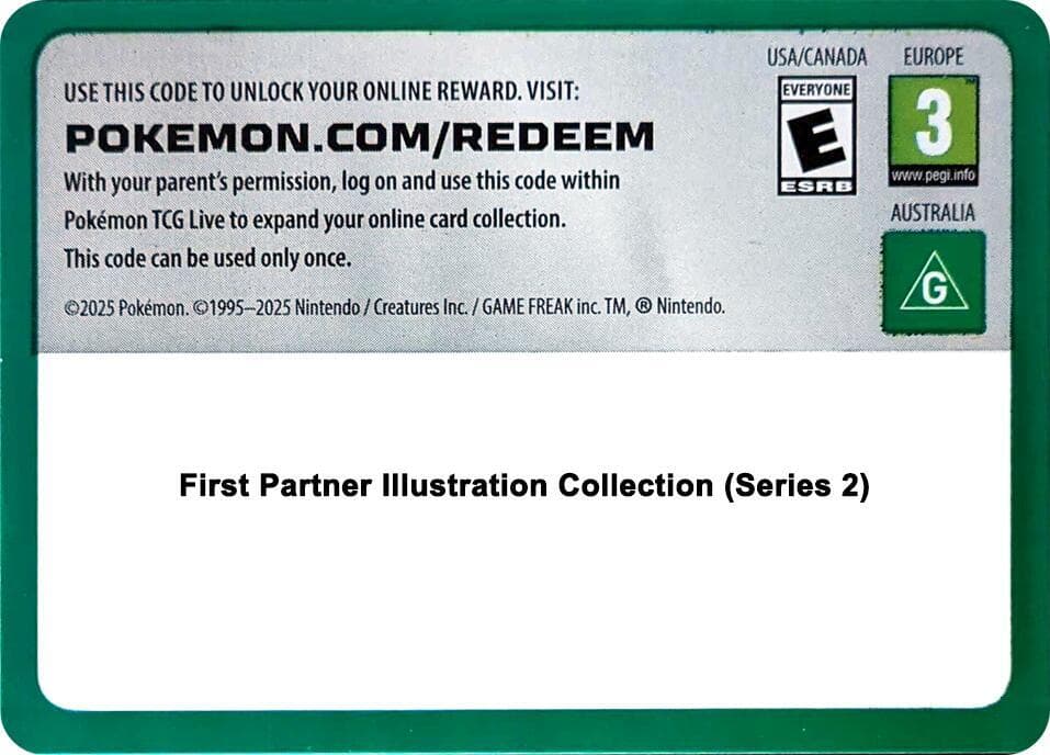 Code Card - First Partner Illustration Collection (Series 2) — First Partner Collection 2026 p701594 Pokémon card